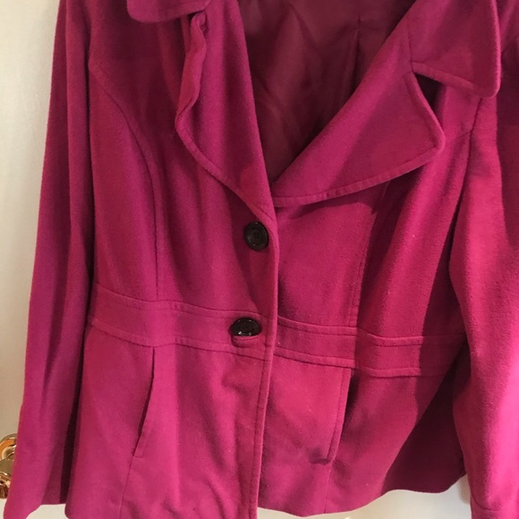 East 5th Jackets & Blazers - East 5th hot pink pea coat